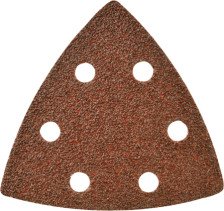 Лист шлифовальный дельтавидный 93x93x93мм P120, 6 отв, липучка, 5 шт P.I.T. APLS07-D0120