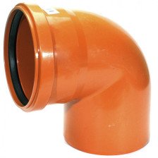 Отвод канализационный 90 ПВХ D160