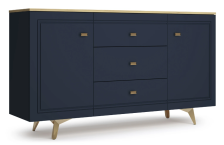 Комодино Вега Сапфир Дуб золотистый/Темно-синий софт