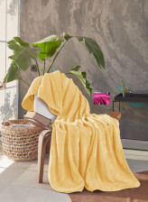 Плед плюшевый VAROL Размер: 160х220, Цвет: Жёлтый