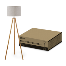 Торшер IN HOME THO 24-Е27-NT 60W 1480x380  E27 беж абажур, дерево тренога