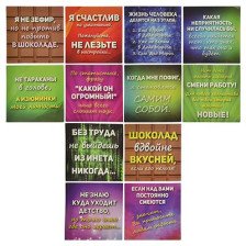 Магнит 8х8см винил фразы микс 512-346