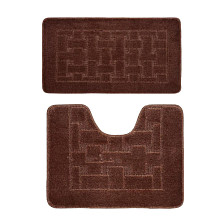 Комплект ковриков для ванной комнаты BANYOLIN CLASSIC из 2 шт 55х90/55х45см 11мм (темно-коричневый) 1/25