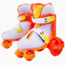 Коньки роликовые раздвижные Ridex Cricket Orange, пластиковая рама р-р S/31-34