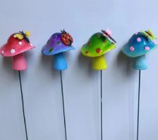 Фигура на спице Летний гриб 9х8 см