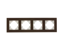 Рамка 4-м С1140-033 стекло коричневый