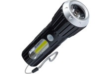 Фонарь аккумуляторный Космос KOS114Lit LED1Вт+COB2Вт коллиматорная линза, аккумулятор Li-ion18650 1А,ч, USB, ABS-пластик