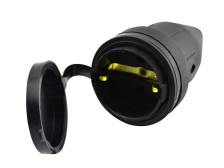 Гнездо с крышкойTecco(NE-AD) 16А 220В IP44 с з/к (каучук)