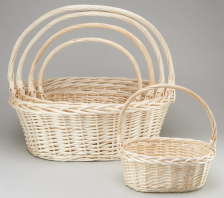 Корзина плетеная 69х54х25 см выбеленный