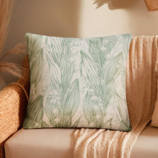 Наволочка декоративная полиэстер Ландыш зеленый 43х43 см Этель