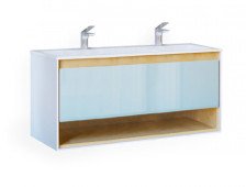 Тумба с раковиной Glass -120 подвесная 