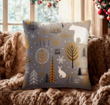 Наволочка декоративная хлопок Let it snow 40х40 см Этель