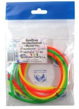 Кембрик силиконовый цветной микс d=3мм длина 1,5м 309086