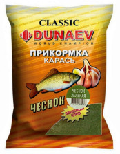 Прикормка DUNAEV Классика 0,9кг Карась Чеснок зеленая