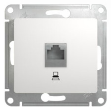 Розетка компьютерная 1-м скрытой установки Glossa GSL000181К 1 5Е белая