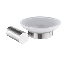 Мыльница стекло GFmark с резным креплением, нерж сталь 81004