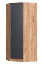 Шкаф угловой Мартина Графит/Дуб крафт