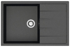 Мойка 750х505 искусственный камень черный 161/Q4