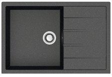 Мойка 750х505 искусственный камень черный 161/Q4