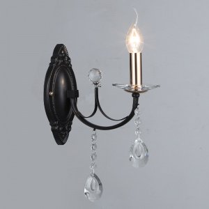 Бра NH4920/1W COF+FGD кофе/золото/хрусталь 1х40W E14