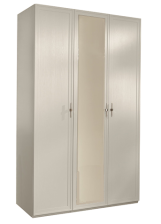 Шкаф 3 дверный Палмари P2550 с зеркалом светло-серый 1500х2345х600