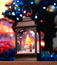 Фигура световая "Свеча снеговик" 1LED 2700K (3LR44 в компл)черный LT128