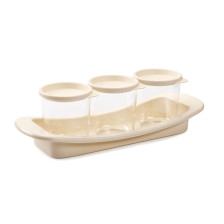 Набор банок 3 шт для сыпучих Magic 300 мл слоновая кость ИК40833000