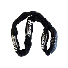 Замок 09-100246 вело цепь (5 разрядов) 6х1200мм кодовый черный HORST