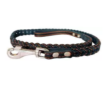 Поводок натур кожа 12мм с плетеной косой ПК-12-Ко