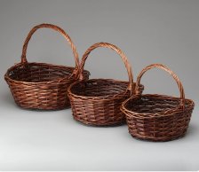 Корзина плетеная 42х33х17 см коричневый