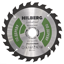 Диск пильный 216х30мм 24Т Hilberg Industrial TRIO DIAMOND HW216