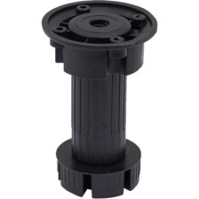 Опора кухонная пластиковая h=100 мм, черная трехсоставная 