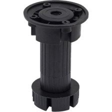 Опора кухонная пластиковая h=100 мм, черная трехсоставная 