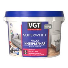Краска ВД-АК-2180 "Superwhite" интерьерная влагостойкая (7кг) ВГТ