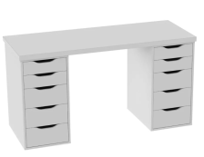 Стол письменный Ингар 2/55 белый 140х75х55