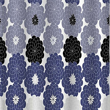 Штора для ванной комнаты 180х180см САНАКС ЦВЕТНЫЕ ХРИЗАНТЕМЫ без колец 01-34