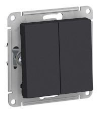 Выключатель 2-м скрытой установки Atlas Design ATN001051 карбон