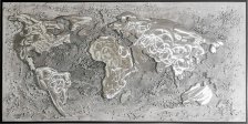 Панно Карта мира 70x140 см