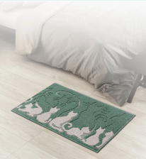 Коврик SHAHINTEX LOOP ITALIANO 50х80 «кошечки» зеленый 52