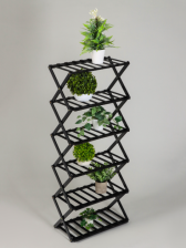 Подставка для цветов х6 Greengo 50х25х110см напольная бамбук черная 10766563