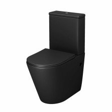 Унитаз Компакт GR-4480BMS Colour черный матовый, безободковый с сиденьем (620х365х810)