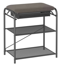 Подставка для обуви "Гранада 13В_НБК" с сиденьем и ящиком нубук Графит