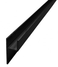 Планка-плинтус 3000х6 мм алюминиевая черная h-образная 1130 (стульчик)