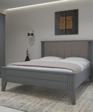Кровать Верона 1,6м Серый с мягким изголовьем