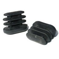 Заглушка 30х15 черная овал