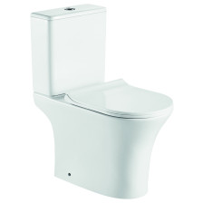 Унитаз Компакт AZARIO FRETTA ROUND безободковый, с сиденьем микролифт AZ-1217А