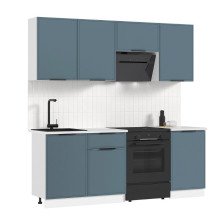 Кухня Николь 2,1м Браш Блю
