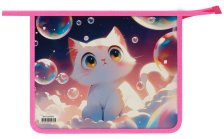 Папка для тетрадей 1 отд А5 ArtSpace Soap bubbles пластик, на молнии