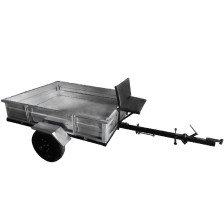 Тележка FORZA ТПМ 8-471 кузов оцинкованный, 500 кг, разборное дышло, тормоз, колеса 4х10