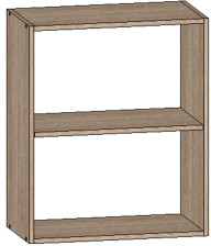 Каркас верхнего шкафа ДУБЛИН 60х72х28 см, ЛДСП дуб сонома (2 двери)